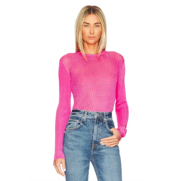Free People Sweaters - NWT! Free People H2O Crew Pullover - Hibiscus Highlight - Size Small